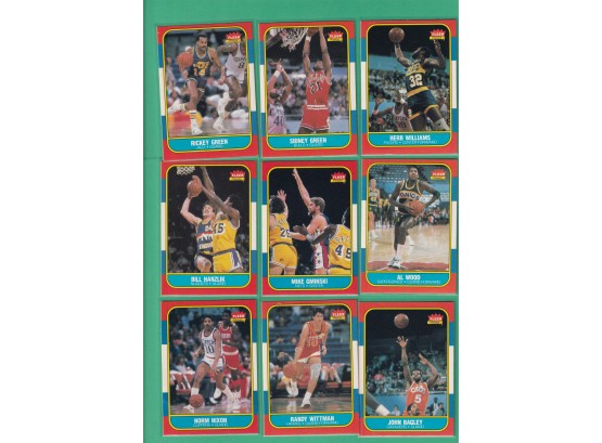 9 1986 Fleer NBA Cards