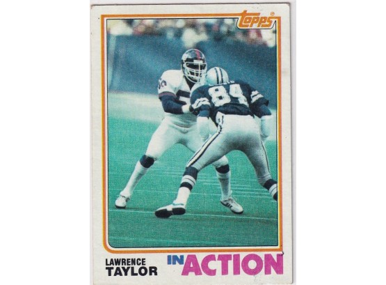 1982 Topps Lawrence Taylor In Action