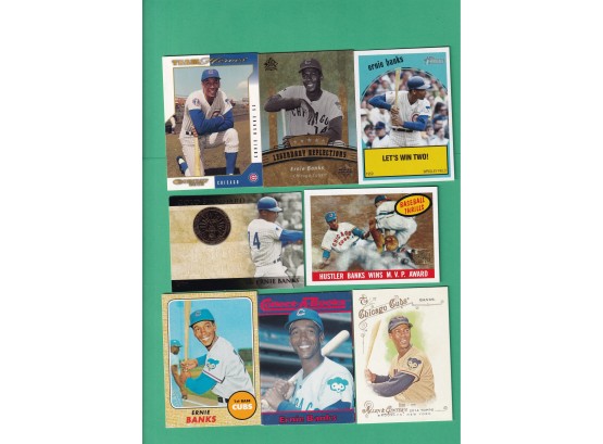 9 Erine Banks Baseball Cards