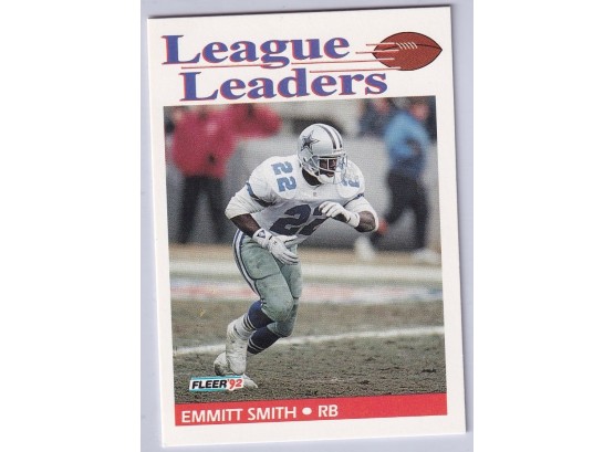 1992 Fleer League Leaders Emmitt Smith