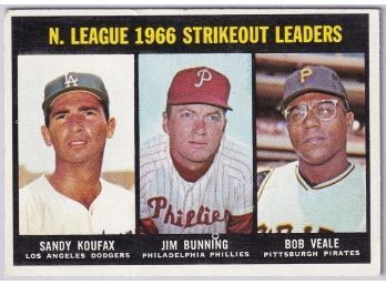 1967 Topps 1966 Stirke Out Leaders