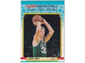 1988 Fleer Super Star Sticker Larry Bird