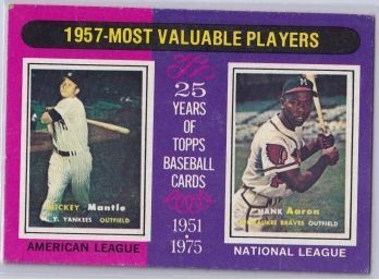 1975 Topps 1957 Most Valuable Players