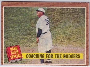 1962 Topps Babe Ruth Special Coaching For The Dodgers