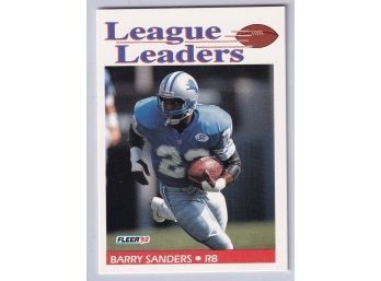 1992 Fleer League Leaders  Barry Sanders