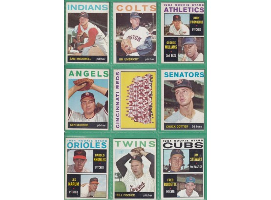 9 1964 Topps Baseball Cards