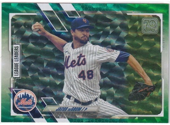 2021 Topps 70th Anniversary Jacob Degrom League Leaders 288/499