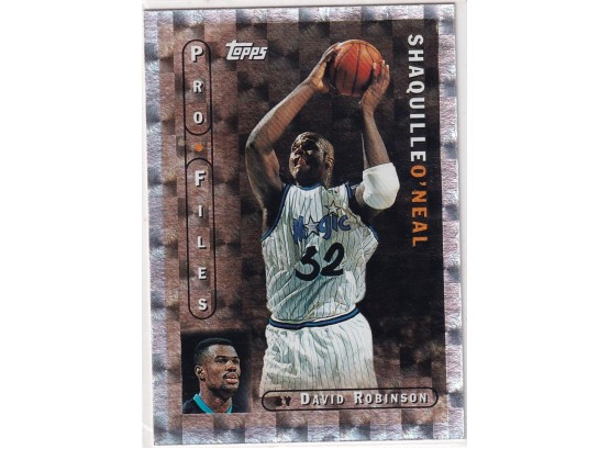 1996 Topps Shaquille O'neal Pro Files By David Robinson