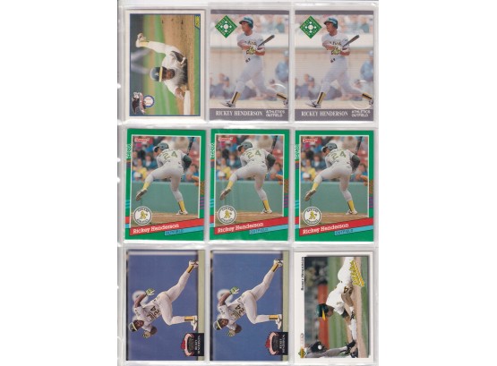 9 Rickey Henderson Baseball Cards