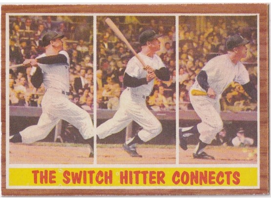 1962 Topps The Switch Hitter Connects