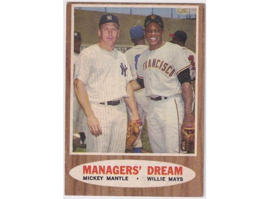1962 Topps Manager's Dream Mickey Mantle & Willie Mays