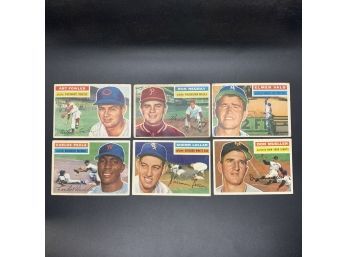6 1956 Topps Baseball Cards