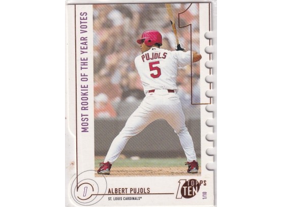 2002 Topps Albert Pujols Most Rookie Of The Year Votes Top 10s