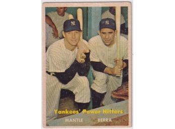 1957 Topps Yankee's Power Hitters Mantle & Berra