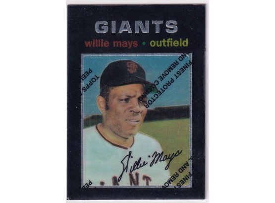 1997 Topps Finest Willie Mays 1971 Reprint