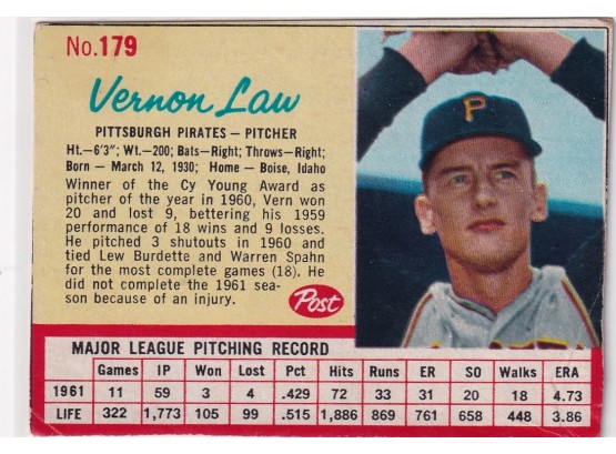 1961 Post Vernon Law