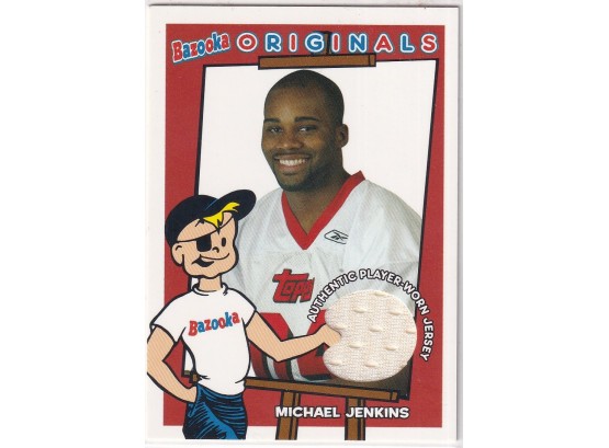 2004 Topps Bazooka Originals Michael Jenkins Authentic Player Worn Jersey