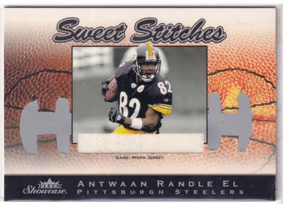 2003 Fleer Showcase Antwaan Randle El Sweet Stiches Game Worn Jersey Card 384/899