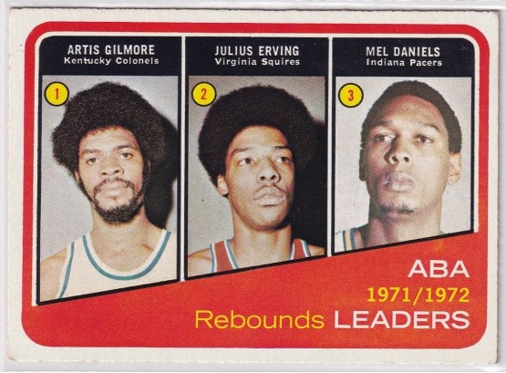 1972 Topps 71-72 ABA Rebounds Leaders