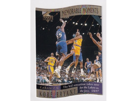 1998 Upper Deck Kobe Bryant Memorable Moments