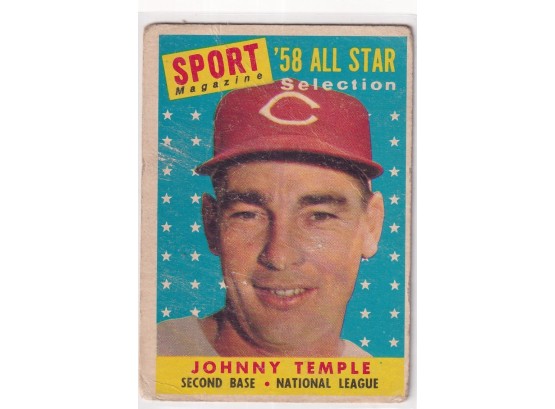 1958 Topps Johnny Temple All Star