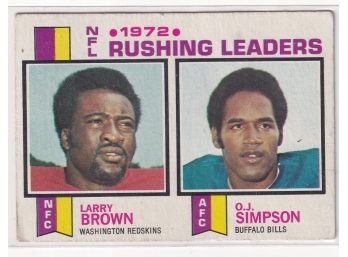 1973 Topps 1972 Rushing Leaders