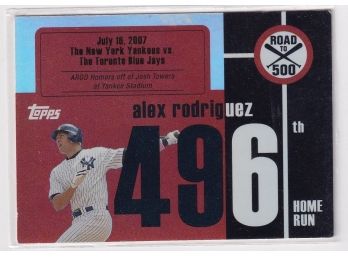 2007 Topps Alex Rodriguez Road To 500