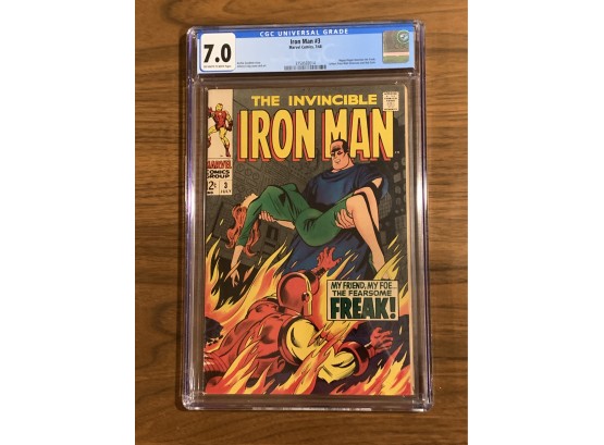 Iron Man #3 CGC 7.0 Happy Hogan Becomes The Freak Letters From Walt Simonson And Bob Gale