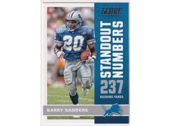 2017 Panini Score Barry Sanders Standout Numbers