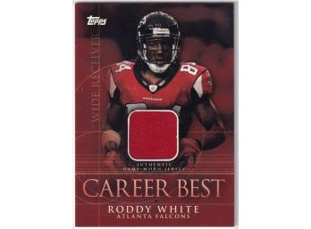 2009 Topps Roddy White Career Best Authentic Game-worn Jersey Card