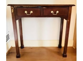 Two Drawer Mahogany Chippendale Style Table