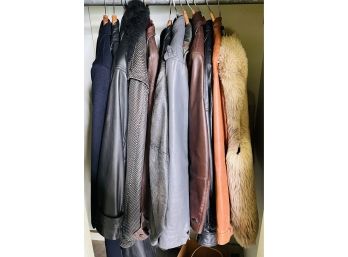 Collection Of Mens Leathers, Furs Size Large