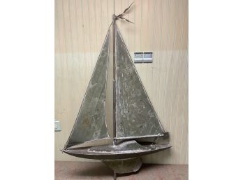 Large Sailboat Weathervane - Copper-
