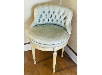 Vintage Upholstered Vanity Chair - Revolves