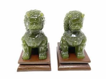 Foo Dogs On Wooden Stands