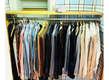 Large Mens Clothing Lot - Vintage Suits / Ties/ Shirts Leather Robeshoes