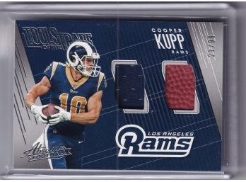 2018 Panini Absolute Football Cooper Kupp Tools Of The Trade Game Used Material Card 21/99