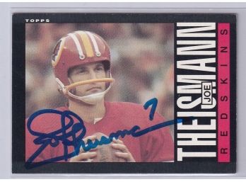 1985 Topps Joe Theismann In Person Indication