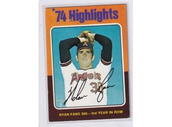 1975 Topps Nolan Ryan74 Highlights