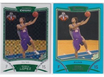 2 2008 Topps Robin Lopez Rookie Cards