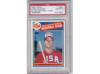 1985 Topps Mark McGwire 84 USA Baseball Team PSA NM-MT 8
