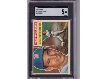 1956 Topps Ted Williams Gray Back SGC 5 Ex