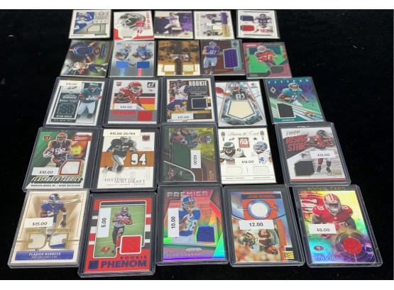 Lot Of (25) Football Memorabilia Cards