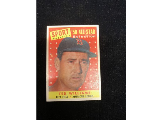 1958 Topps Ted Williams All Star Card