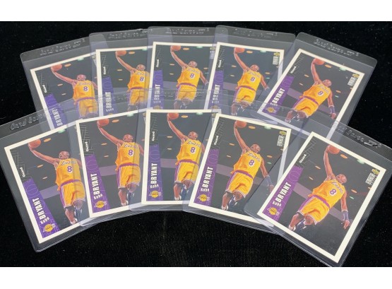 Lot Of (10) 1996 Collector's Choice Kobe Bryant Rookie Cards