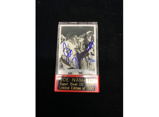 Joe Namath Autographed Card