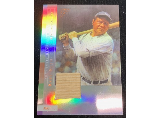 2003 Topps Gallery Artist Proof Game Used Bat Card Of Babe Ruth #8/25