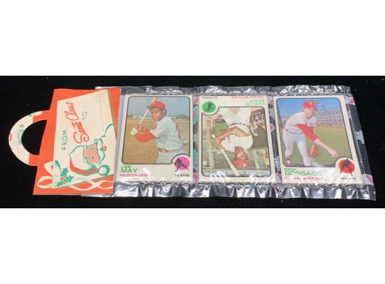 1973 Baseball Holiday Rack Pack Goose Gossage Rookie On Top