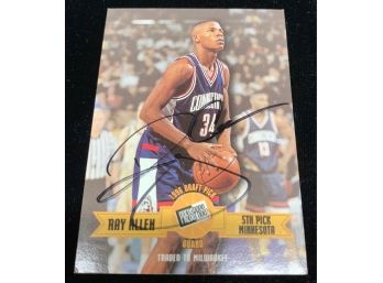 1996 Press Pass Ray Allen Rookie Autograph