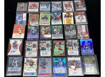 Lot Of (30) Football Autographed Cards